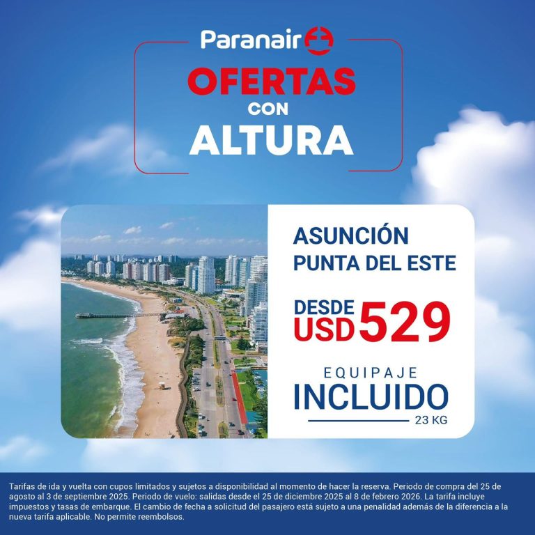 oferta-paranair-vuelo-asuncion-punta-del-este