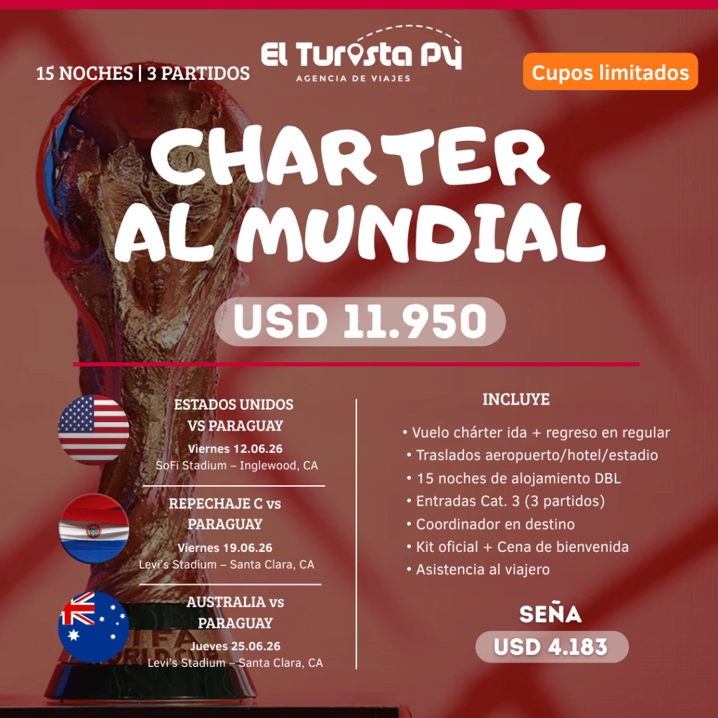 CHARTER AL MUNDIAL 2026
