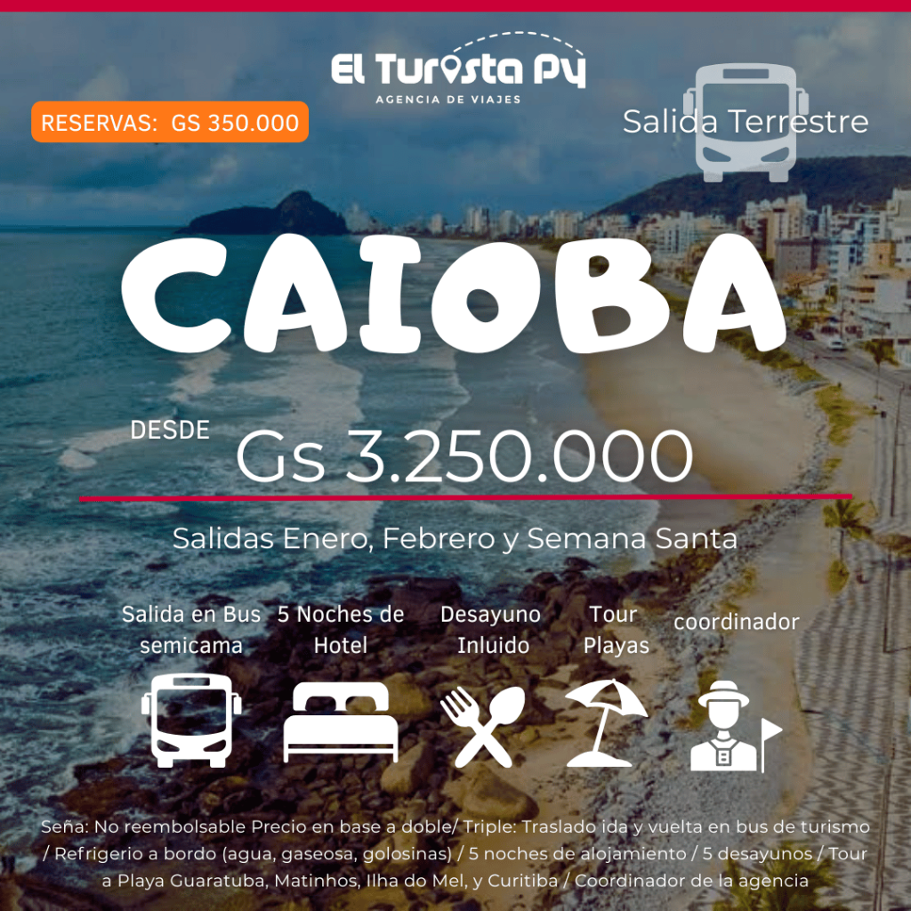 Salida Terrestre Caioba, Guaratuba y Curitiba