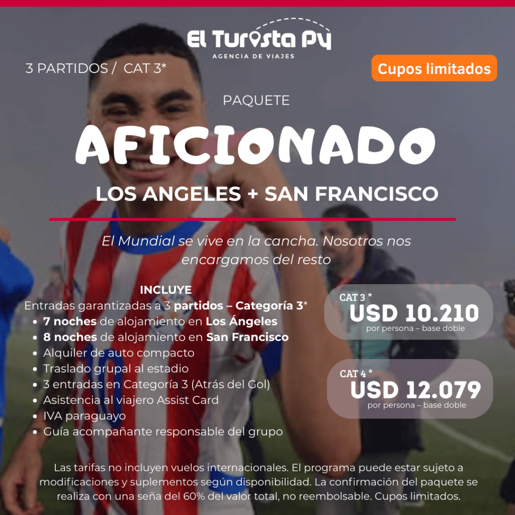 Paquete Mundial 2026 Los Angeles y San Francisco desde Paraguay