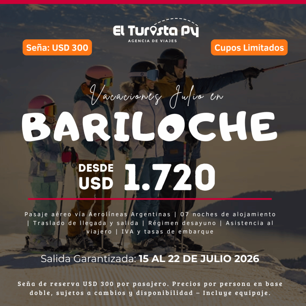 Bariloche Vacaciones de Invierno 2026 desde Paraguay | El Turista Viajes PY