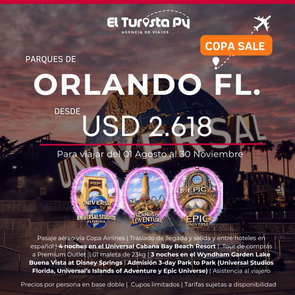 Orlando Florida con Universal Studios y Epic Universe | El Turista Viajes PY