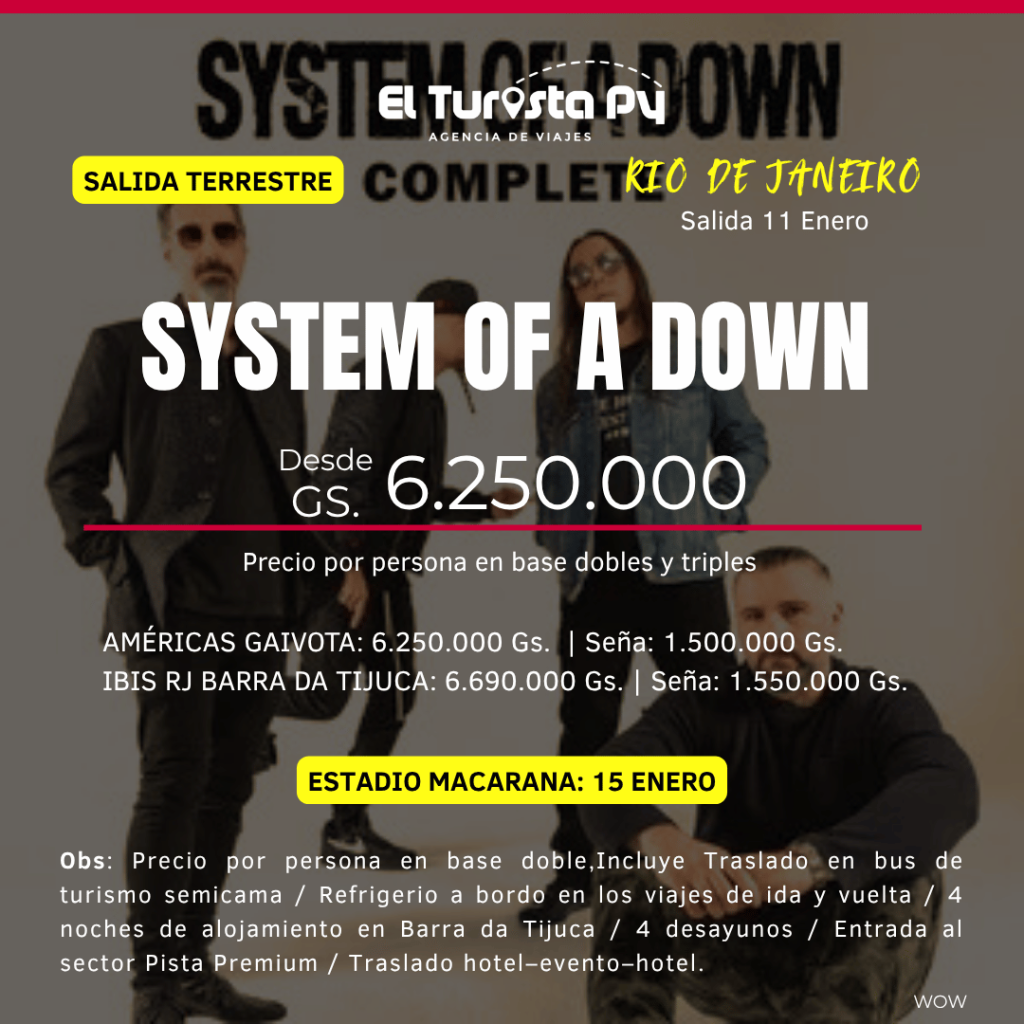 System of a Down en Río de Janeiro – Salida terrestre